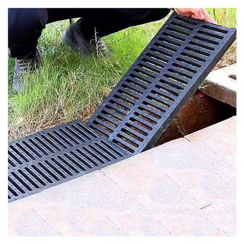 Abflussgitterabdeckung für Garage, Auffahrt, Keller, Entwässerungsgitter, schwarzes Polymerharz für Garten, Terrasse, Gewerbe, Zuhause, rutschfest, zuschneidbares Sieb, Kanalisationsabflusskappe Abflussgitterabdeckung für Garage, Auffahrt, Keller, Entwässerungsgitter, schwarzes Polymerharz für Garten, Terrasse, Gewerbe, Zuhause, rutschfest, zuschneidbares Sieb, Kanalisationsabflusskappe von UioQrintan