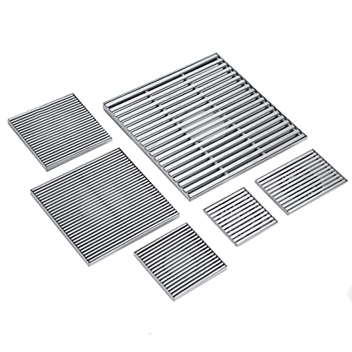 UioQrintan Quadratischer Duschablauf aus Edelstahl 304 für Küche, Badezimmer, Dusche, Garage, Keller mit Abnehmbarer Abdeckung, schnelle Entwässerung, linearer Kanal UioQrintan Quadratischer Duschablauf aus Edelstahl 304 für Küche, Badezimmer, Dusche, Garage, Keller mit Abnehmbarer Abdeckung, schnelle Entwässerung, linearer Kanal von UioQrintan