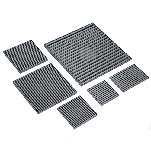 UioQrintan Quadratischer Duschablauf aus Edelstahl 304 für Küche, Badezimmer, Dusche, Garage, Keller mit Abnehmbarer Abdeckung, schnelle Entwässerung, linearer Kanal von UioQrintan