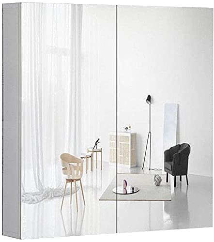 UioQrintan Wandmontierter Badezimmerschrank aus Aluminium mit hochauflösendem silbernem Spiegel UioQrintan Wandmontierter Badezimmerschrank aus Aluminium mit hochauflösendem silbernem Spiegel von UioQrintan