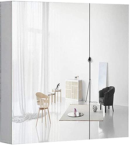 UioQrintan Wandmontierter Badezimmerschrank aus Aluminium mit hochauflösendem silbernem Spiegel UioQrintan Wandmontierter Badezimmerschrank aus Aluminium mit hochauflösendem silbernem Spiegel von UioQrintan