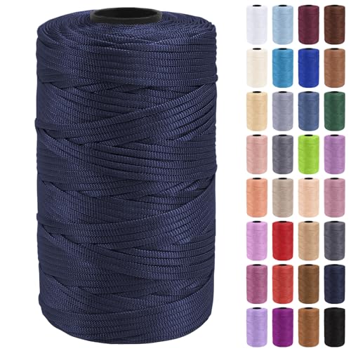 Uiopa Makramee Garn 3mm x 200m Polypropylen Flache Macrame Cord Makramee Band Makramee Schnur Farbig für Häkeln, Stricken, Dekoration, DIY Handwerk Uiopa Makramee Garn 3mm x 200m Polypropylen Flache Macrame Cord Makramee Band Makramee Schnur Farbig für Häkeln, Stricken, Dekoration, DIY Handwerk von Uiopa
