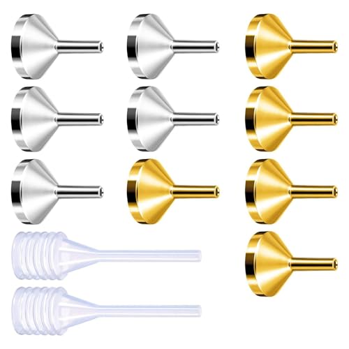 10pcs Metalltrichter Mit 2 Pack Pipette Atomizer Parfums Flüssigkeit Kleine Flaschenbehälter Zum Füllen von Uitndvyte