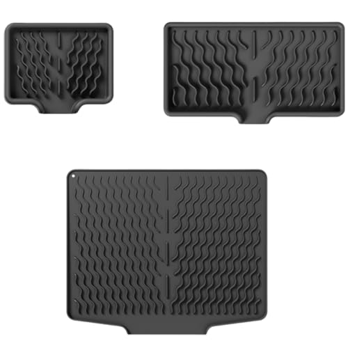 Abtropfmatte aus lebensmittelechtem Silikon, wasserdicht, hitzebeständig, für Utensilien, Abtropfgestell, Arbeitsplatten, Organizer, modernes Silikon-Abtropfpad von Uitndvyte
