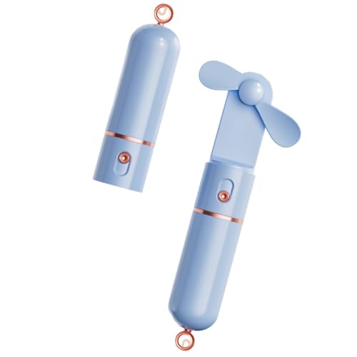 Handventilator mit 3 Geschwindigkeiten, starker Luftstrom, USB/Batteriebetrieb, kleiner Taschenventilator mit Strom für Mädchen von Uitndvyte