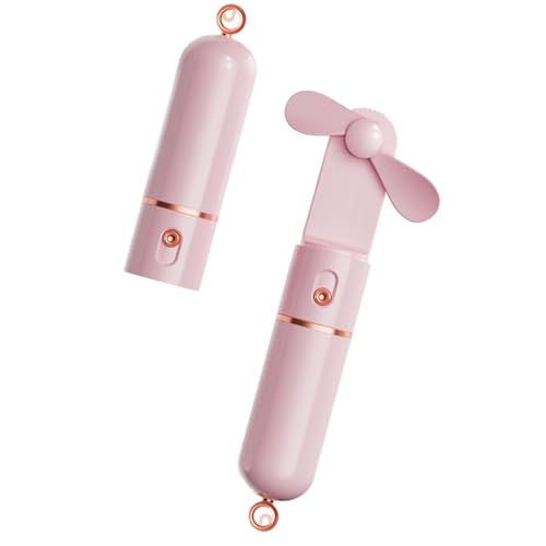 Handventilator mit 3 Geschwindigkeiten, starker Luftstrom, USB/Batteriebetrieb, kleiner Taschenventilator mit Strom für Mädchen von Uitndvyte