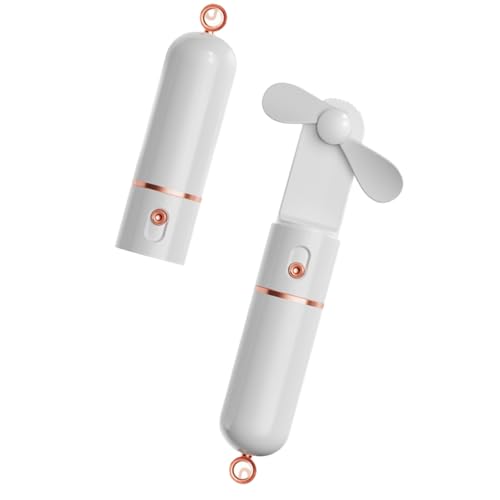 Handventilator mit 3 Geschwindigkeiten, starker Luftstrom, USB/Batteriebetrieb, kleiner Taschenventilator mit Strom für Mädchen von Uitndvyte