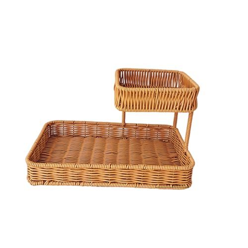 Obsthalter Imitation Rattans Gemüsetablett Snacks Organizer Mehrschichtiger Korb für den täglichen Gebrauch Obstkorb Obsthalter Imitation Rattans Gemüsetablett Snacks Organizer Mehrschichtiger Korb für den täglichen Gebrauch Obstkorb von Uitndvyte