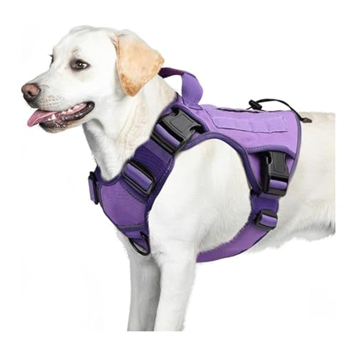 Reflektierendes, ausbruchsicheres Hundegeschirr mit gepolstertem Brustgurt, verstellbare Passform, für M/L Rassen, Outdoor-Training, Spazierengehen, Nylon-Hundegeschirr von Uitndvyte