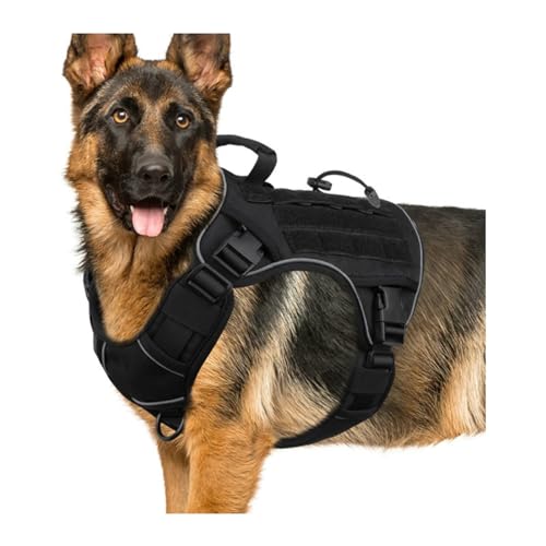 Reflektierendes, ausbruchsicheres Hundegeschirr mit gepolstertem Brustgurt, verstellbare Passform, für M/L Rassen, Outdoor-Training, Spazierengehen, Nylon-Hundegeschirr von Uitndvyte