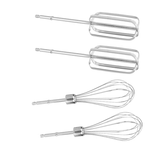 Set Von 4 Edelstahlmixer Beschlägern Ergonomische Schneebesenanhänge Backwerkzeug Für Handmischer Perfekt Für Heimküchen von Uitndvyte