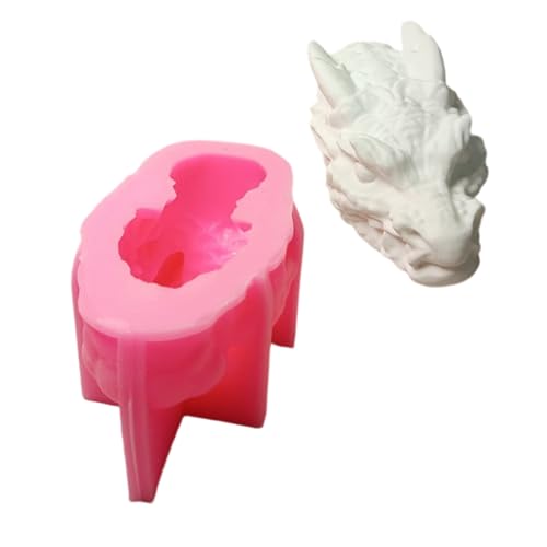 Silikonformen mit Drachenkopf-Skulptur für Seife, Schokolade, Süßigkeiten, Zement, Gips, leicht zu entformen, lebensmittelecht von Uitndvyte