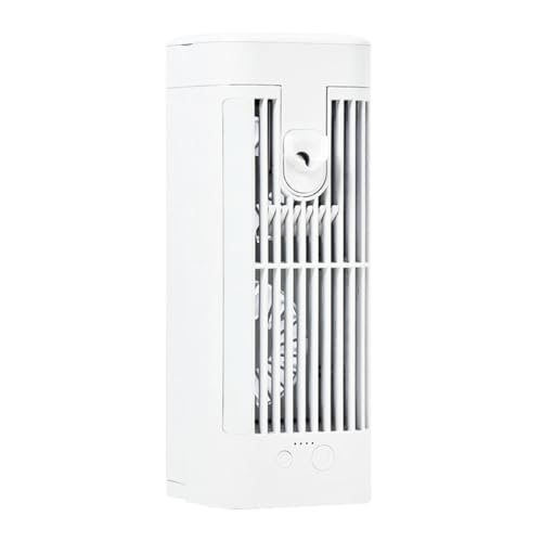 Tragbarer Ventilator mit Nachtlicht, wiederaufladbarer Luftkühler mit 120 ml Wassertanks Tragbarer Ventilator mit Nachtlicht, wiederaufladbarer Luftkühler mit 120 ml Wassertanks von Uitndvyte