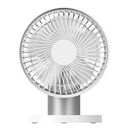 Uitndvyte 1 x USB-Desktop-Ventilator mit Batterie, kleiner Tischventilator, Geschwindigkeit, verstellbar für Kopf, 100 ° drehbar von Uitndvyte