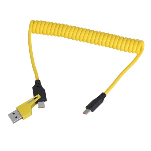 Uitndvyte 65W Typ C + USB 2 In 1 Einziehbares Datenkabel Hochgeschwindigkeit 480 Mbit/Sübertrag von Uitndvyte