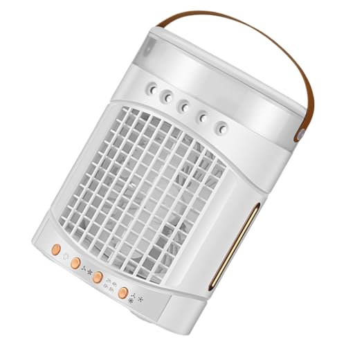 Uitndvyte Flügelloser Ventilator mit Nebelbehältern und einstellbarer Geschwindigkeit, tragbare Klimaanlage mit Nachtlicht in 7 Farben für Schlafzimmer von Uitndvyte