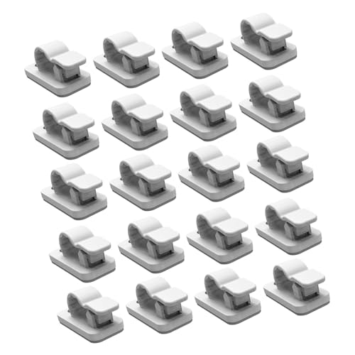 Uitndvyte Kabel-Clips, selbstklebend, für problemloses Kabelmanagement zu Hause oder bei der Arbeit, 8 mm breiter Kabelschlitzdurchmesser, 20 Stück Uitndvyte Kabel-Clips, selbstklebend, für problemloses Kabelmanagement zu Hause oder bei der Arbeit, 8 mm breiter Kabelschlitzdurchmesser, 20 Stück von Uitndvyte