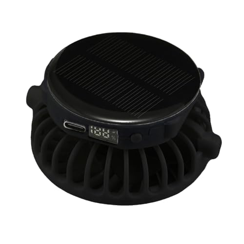 Uitndvyte Multifunktionaler kleiner Tischventilator, 650 mAh, Solarventilator, tragbarer Luftzirkulatoren, leiser Betrieb, geeignet für Zuhause und Camping von Uitndvyte