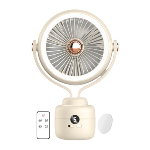 Uitndvyte Tragbarer wiederaufladbarer Schreibtischventilator für Büro und Reisen, Handventilator mit USB-Ladegerät, leises Kühlgerät von Uitndvyte