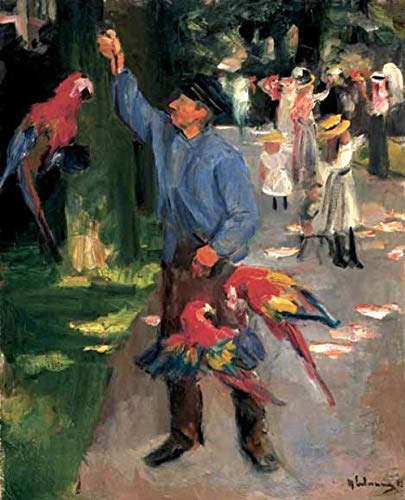 Malen Nach Zahlen Malen Für Erwachsene Max Liebermann Berühmtes Gemälde Mann Mit Papageien Leinwand Art Kit Diy Ölgemälde Für Anfänger von Uiujiij