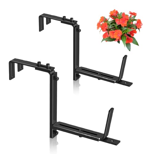 Uixxducc 2pcs Premium Balkonkasten Halterung Verstellbar Blumentopf-Ständer Haken Flexible Befestigung Geeignet für Zaun Gartenlaube Innenhof Garten Balkon Pflanzgefäße Uixxducc 2pcs Premium Balkonkasten Halterung Verstellbar Blumentopf-Ständer Haken Flexible Befestigung Geeignet für Zaun Gartenlaube Innenhof Garten Balkon Pflanzgefäße von Uixxducc