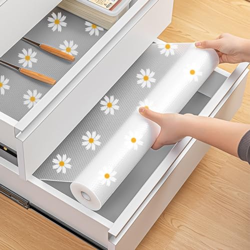 Uixxducc Schubladenmatte Antibakterielle Küchenschrank Antirutschmatte Wasserdicht Ölbeständig Staubdicht Schneidbar Feuchtraum-Matte, für Küchenschränke Schubladen Schrank (45x200cm) von Uixxducc