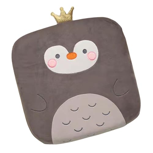 Uixxducc Sitzkissen Kinder Stuhlkissen, Cartoon Tier Sitzkissen Stuhl Sitzpolster mit Abnehmbarer Bezug, Bodenkissen Tatami-Sitzkissen für Büro Auto Hause Schule (Pinguin,40 * 40cm) von Uixxducc