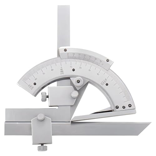 Ujjdwiurgh 0-320 Grad Nonius-Winkellineal mit Aufbewahrungsbox, Winkelmesser, Messlineal f¨¹r die Holzbearbeitung von Ujjdwiurgh