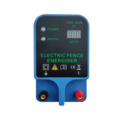 Ujjdwiurgh 10 Km Elektrische Gefl¨¹gelausr¨¹stung f¨¹r Den Bauernhof, Tragbares Solarpanel, Elektrischer Zaun, Metallgartenzaun, Zubeh?r, EU-Stecker von Ujjdwiurgh