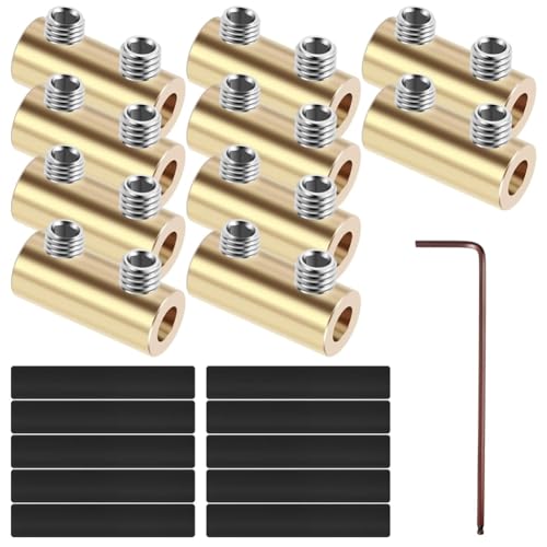 Ujjdwiurgh 10-Teiliges Kabelverbinder-Muttern-Set, 80 A, Kupfer-Splei?kabelverbinder, Wasserdichte Anschlussklemme f¨¹r Stromkreiskabel von Ujjdwiurgh