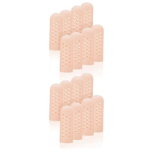 Ujjdwiurgh 16 St¨¹ck Silikon-Fingerschutz, Atmungsaktive Fingerkappen, Fingerspitzenabdeckungen, Fingerh¨¹lsen Zur Unterst¨¹tzung bei Fingerrissen, Einfach zu Verwenden von Ujjdwiurgh