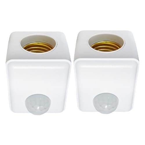 Ujjdwiurgh 2 St¨¹ck Bewegungsmelder-Lampenfassung E27 Bewegungsmelder-Lampenfassung Automatische Infrarot-Human-Sensor-Lampenfassung EU-Stecker von Ujjdwiurgh