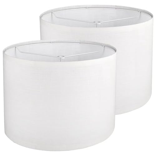 Ujjdwiurgh 2-Teiliger Trommellampenschirm, Lampenschirme f¨¹r Tischlampen-Stehlampen, Einfache Von Ersatzlampenschirmen von Ujjdwiurgh