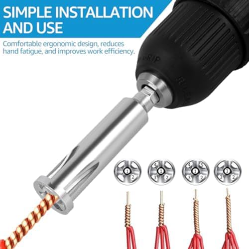 Ujjdwiurgh 2-Teiliges Drahtdrehwerkzeug, 1/4-Sechskantschaft, Kabelabisolierer und Twister-Werkzeug, Kabeldreh-Verbindungswerkzeug f¨¹r Kabeldraht Ujjdwiurgh 2-Teiliges Drahtdrehwerkzeug, 1/4-Sechskantschaft, Kabelabisolierer und Twister-Werkzeug, Kabeldreh-Verbindungswerkzeug f¨¹r Kabeldraht von Ujjdwiurgh