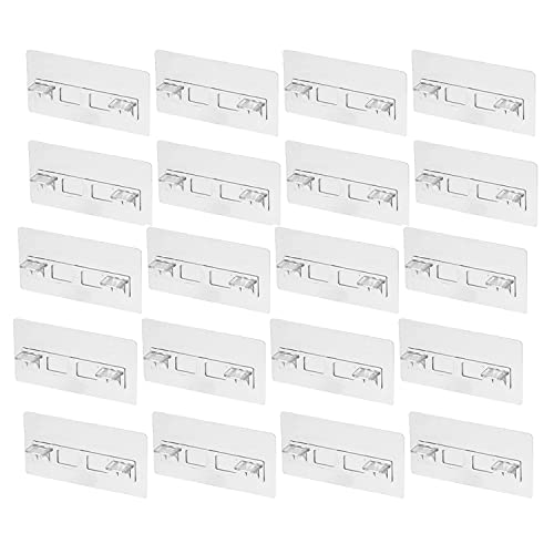 Ujjdwiurgh 20 St¨¹ck Selbstklebende Regalhalterung Ohne Bohren, Transparente Regalstifte f¨¹r Schrankregale, Regalklammern von Ujjdwiurgh