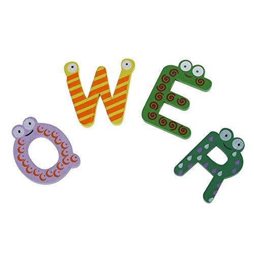 Ujjdwiurgh 26 Stuecke Buntes Funky Spass Magnetisches Alphabet/Hoelzerne Kuehlraummagneten Paedagogische Spielwaren Fuer Kinder + Kabelbinder Ujjdwiurgh 26 Stuecke Buntes Funky Spass Magnetisches Alphabet/Hoelzerne Kuehlraummagneten Paedagogische Spielwaren Fuer Kinder + Kabelbinder von Ujjdwiurgh