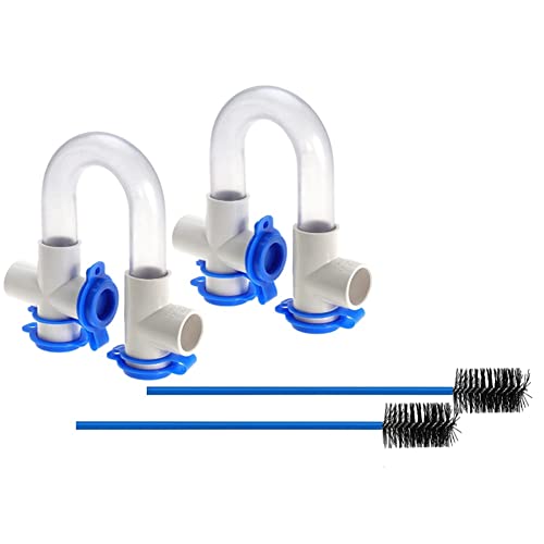 Ujjdwiurgh 2Er-Pack 3/4-Standardkondensatfalle mit 16-Reinigungsb¨¹Rste PVC-Transparenter U-Siphon f¨¹r HVAC-Systeme, Klimaanlagen von Ujjdwiurgh