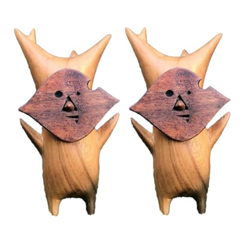 Ujjdwiurgh 2PCS Holzstatue Dekoration Harz Handarbeit Statue Spielliebhaber, Einfache Installation, Einfach zu Verwenden B von Ujjdwiurgh