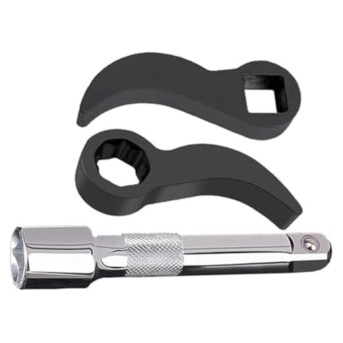 Ujjdwiurgh 3-Teiliges Brecheisen-Adapterkopf-Werkzeug, Brecheisen-Schraubenschl¨¹ssel-Adapterkopf Passend f¨¹r 1/2-Antriebsratschen, Halbwellen-Entfernungswerkzeug A von Ujjdwiurgh