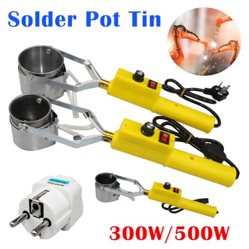 Ujjdwiurgh 300 W Zinnschmelz-L?ttopf, Handl?t-Reparaturofen, Einstellbare Temperatur, Entl?ttopf, Werkzeug, EU-Stecker, Einfach zu Bedienen von Ujjdwiurgh