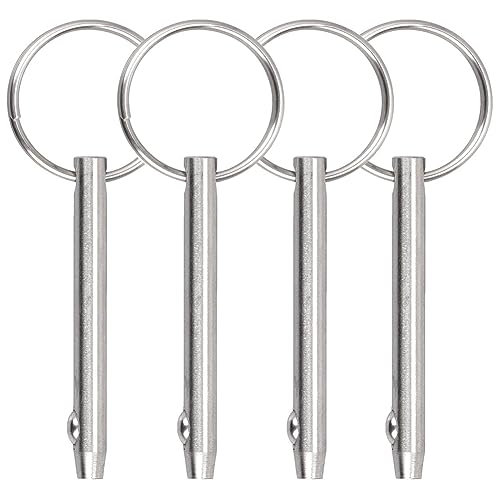 Ujjdwiurgh 4 St¨¹ck Schnellspannstifte Bimini-Top-Stifte Durchmesser 1/4 (6,3 Mm), Gesamtl?nge 2,56 (65 Mm), Marine-Edelstahl 316, Einfach zu Verwenden von Ujjdwiurgh