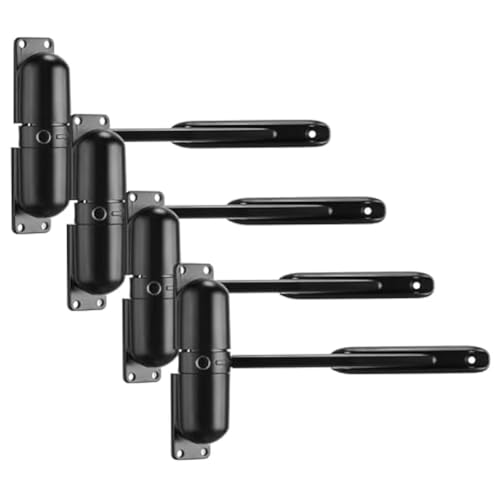 Ujjdwiurgh 4-Teiliges Automatisches T¨¹rschlie?er-Set -T¨¹rschlie?er-Set Kit mit Heavy Duty Selbstschlie?enden T¨¹rscharnieren, f¨¹r Garage -Schwarz von Ujjdwiurgh