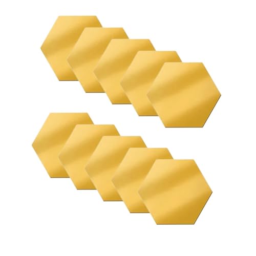 Ujjdwiurgh 48Stk 3D Wandsticker Hexagon DIY Aufkleber Selbstklebende Mosaikfliesen Abziehbilder für Schlafzimmer Dekoration, E von Ujjdwiurgh