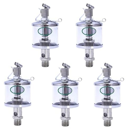 Ujjdwiurgh 5 St¨¹ck 50 Ml Schwerkraft-Tropfinjektoren f¨¹r Motor?l, ?lbecher mit Nadelventil, ?lbecher Aus Glas, ?lbecher f¨¹r Werkzeugmaschinen, Einfach zu Installieren und Einfach zu Verwenden von Ujjdwiurgh
