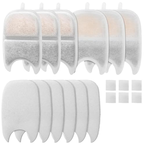 Ujjdwiurgh 6er-Set Ersatzfilter und Schw? f¨¹r 135 FL Oz/4L Katzentrinkbrunnenfilter, Dreifachfiltration, Haustiertrinkbrunnenfilter von Ujjdwiurgh