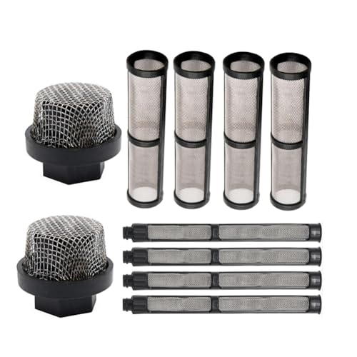 Ujjdwiurgh Airless-Spritzfilter-Sieb-Set Aus Schwarzem Kunststoff und Metall, 3 Arten Von Saugrohrfiltern, Spr¨¹hpumpen-Innenfilter-Sieb von Ujjdwiurgh