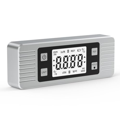 Ujjdwiurgh Digitaler Winkelmesser, Neigungsmesser, Wasserwaage, Winkelmesser, Messwinkelmesser, Magnet, 90-Grad-Lineal, Digitale Wasserwaagenbox von Ujjdwiurgh