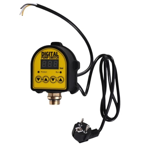 Ujjdwiurgh Druckregler Schalter 1/2'' Schnittstelle Digitale Automatische Luft-Pumpe mit EU-Stecker von Ujjdwiurgh