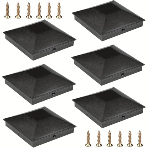 Ujjdwiurgh F¨¹r Zaunpfostenkappen, Deck-Post-Plastikkappen mit Schrauben- Schutz Vor Rissen und Verrottung, f¨¹r Drau?en von Ujjdwiurgh
