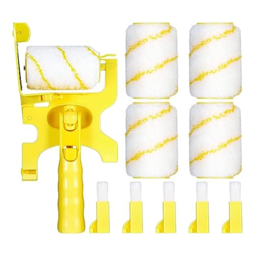 Ujjdwiurgh Farbkantenwalzenb¨¹rste mit Walzenb¨¹rsten-Verl?ngerungsstange f¨¹r Zuhause, Wand, Decke, Fenstermalerei, Reinigung, Farbwalze, Einfache Installation von Ujjdwiurgh